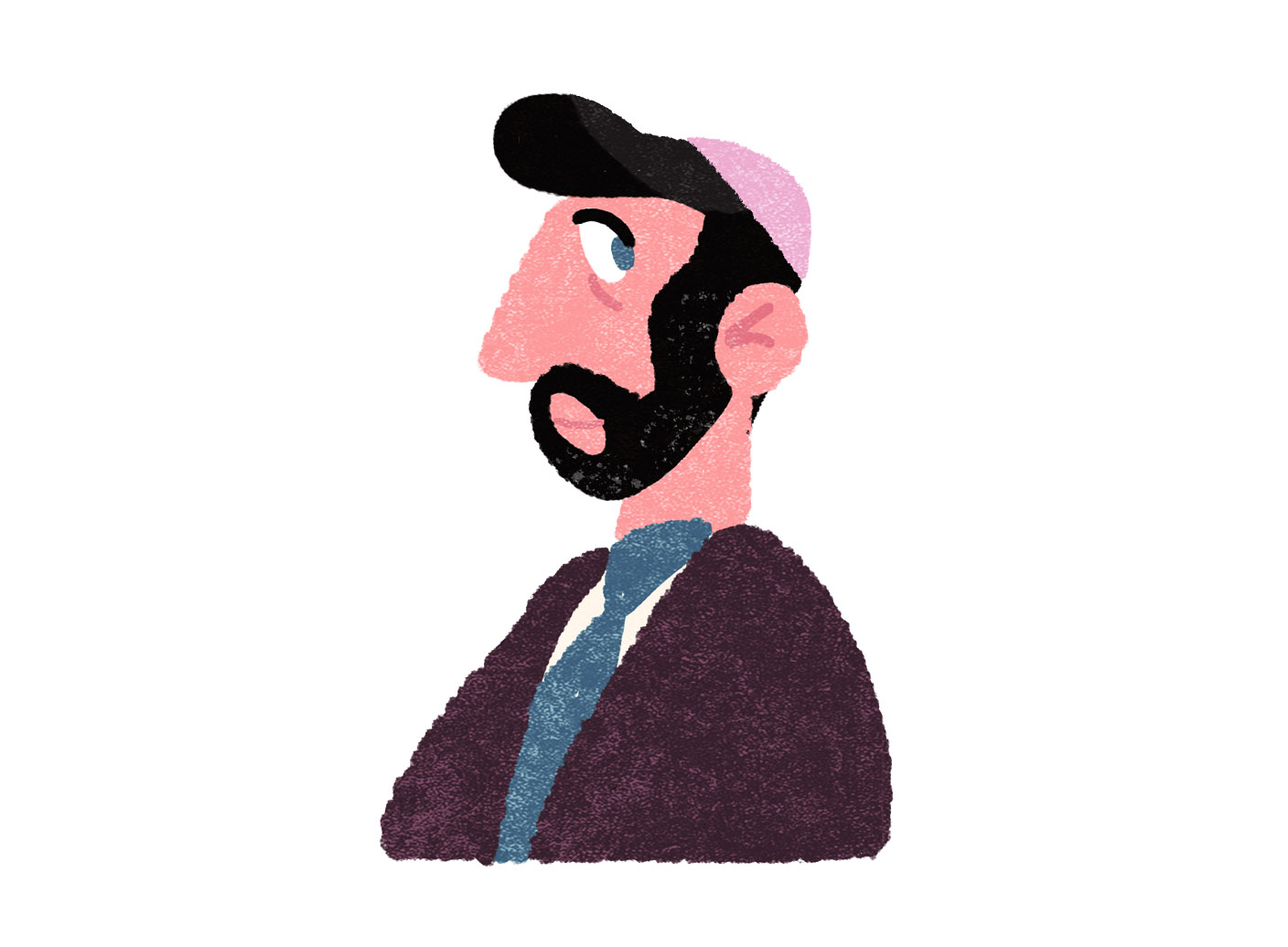 Illustration of man wearing a kippah showing intersection of culture and fashion
